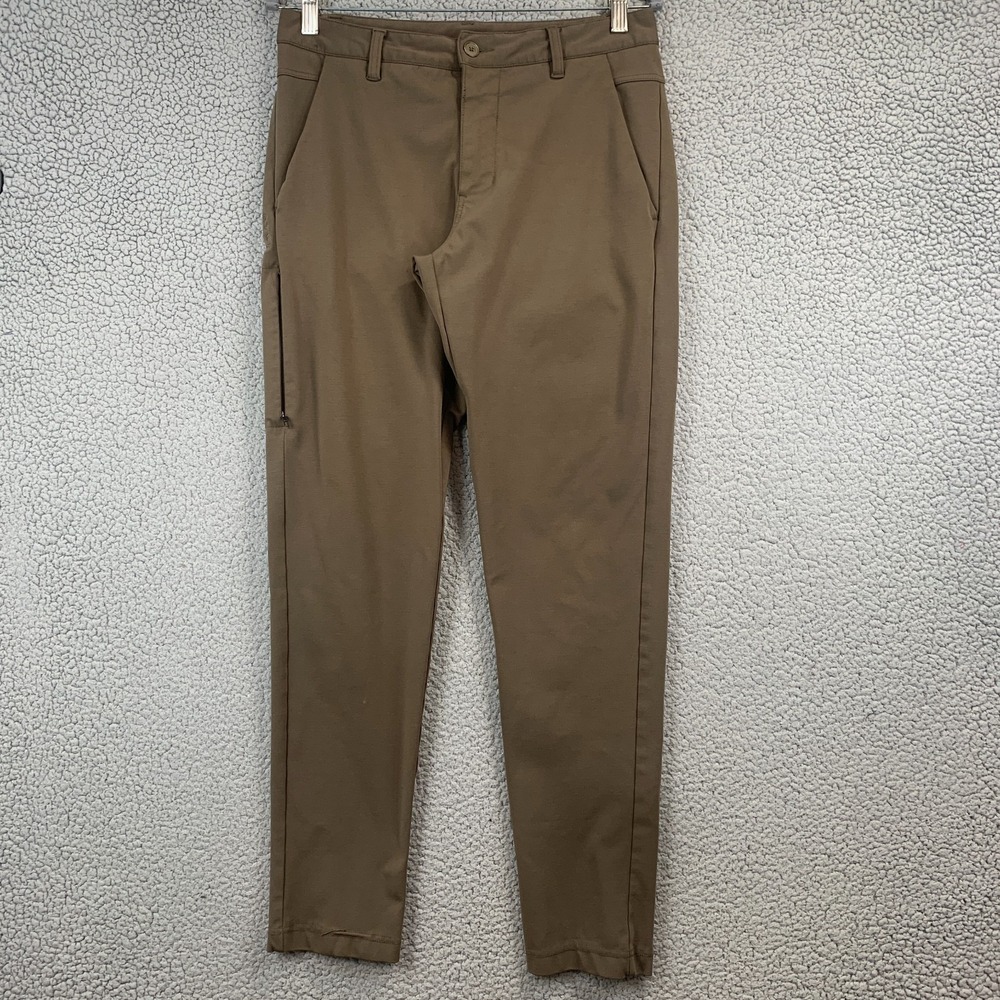 BYLT Premium Basics Everyday Pant 2.0 Mens M Brown Performance Chino Stretch